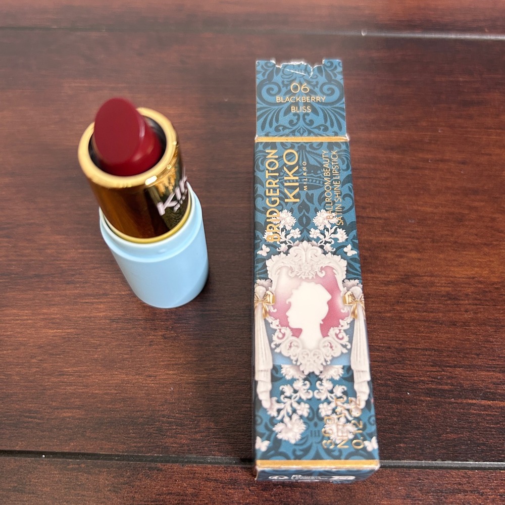 NIB KIKO Milano Bridgerton Lipstick Women 06 Blackberry Bliss Satin Shine .12 oz